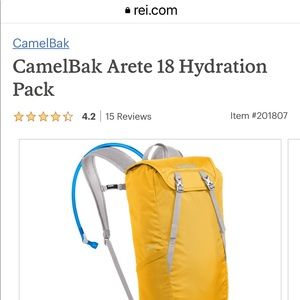 CamelBak Arete 18 Hydration Pack, used once, no hydration pack included